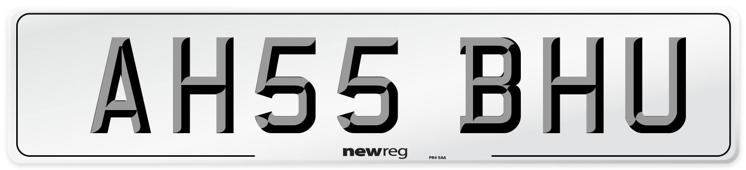 AH55 BHU Number Plate from New Reg